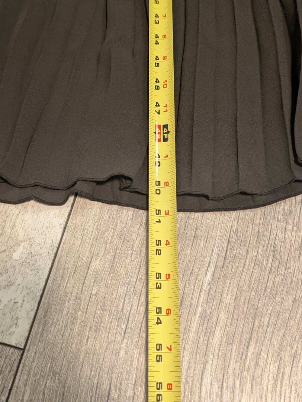 Zara Pleated Maxi Dress Black Belted Beaded Tie Neck Blouson Sleeve M Minimalist - Picture 16 of 16